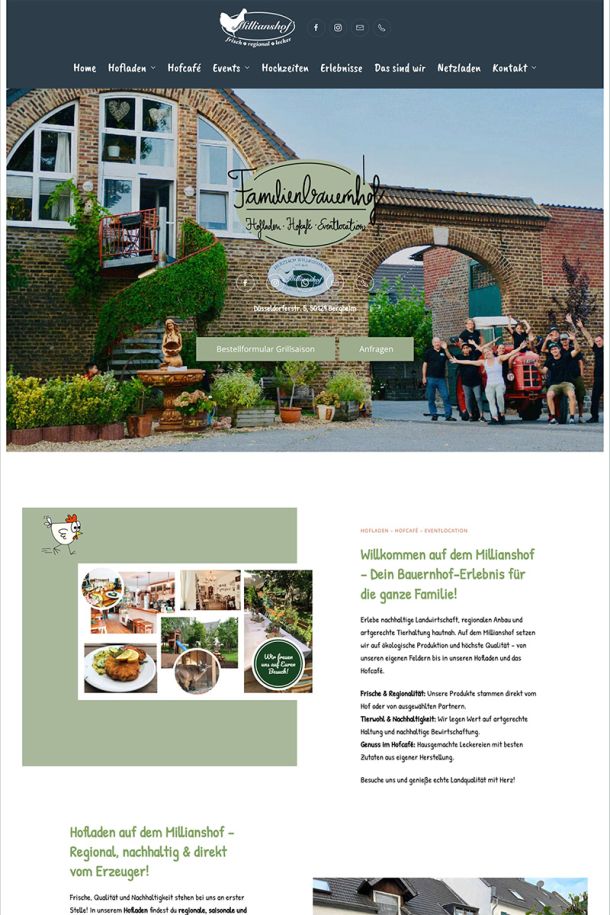 Referenz Millianshof Startseite